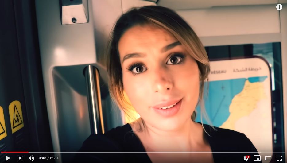 فيديو دنيا نوار صحفية فرانس 24 منبهرة بقطار البراق زنقة 20 