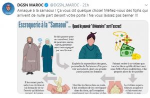 الرباط المديرية العامة للأمن الوطني تلجأ إلى “تويتر” لتحذير المغاربة من أصحاب “السماوي”.