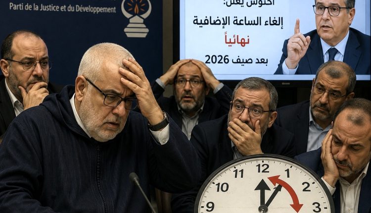 إنهيار الدجل السياسي لبيت العنكبوت…البرنامج الإنتخابي لبنكيران الذي بناه على الساعة الإضافية ومطار تينغير في مهب الريح